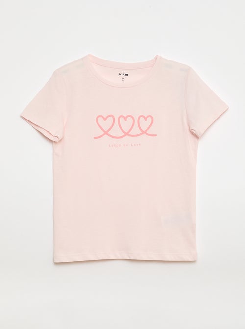 T-shirt met tekstboodschap en korte mouwen - Kiabi