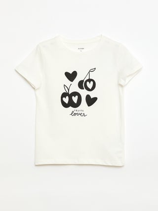 T-shirt met tekstboodschap en korte mouwen