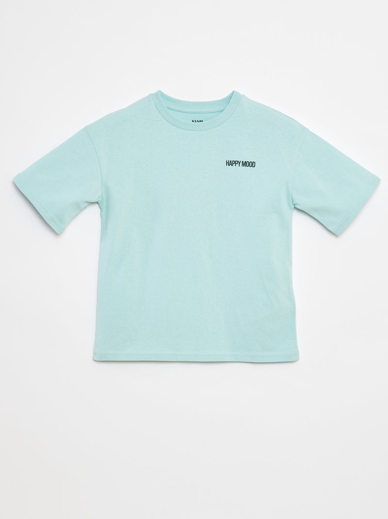T-shirt met tekstopdruk Blauw - Kiabi