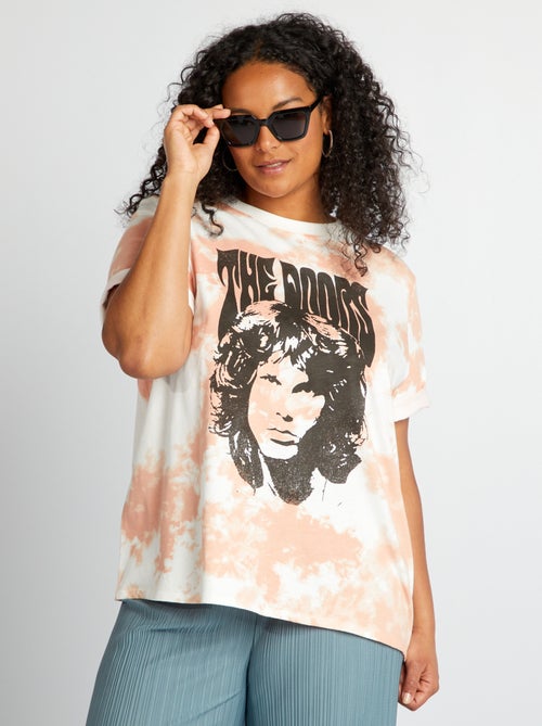 T-shirt met tie-dyeprint 'The Doors' - Kiabi