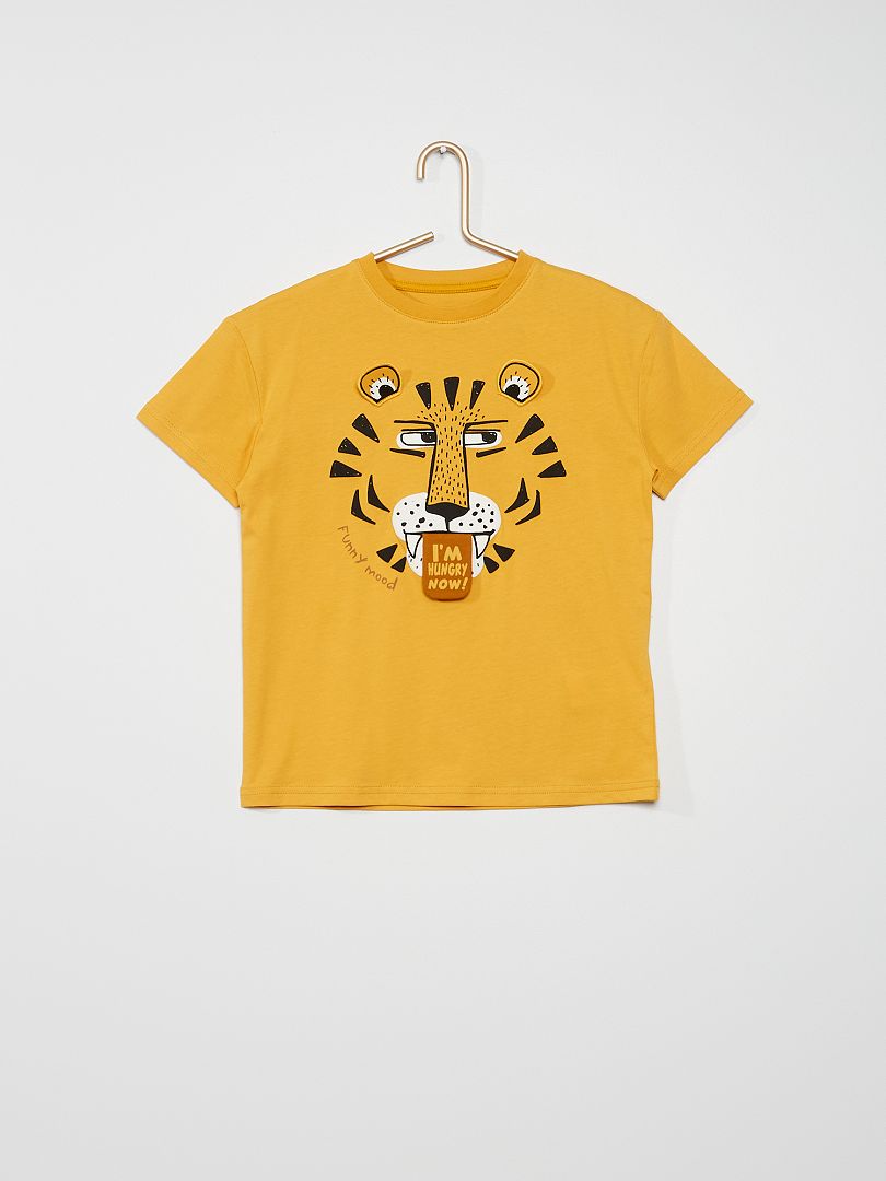 T-shirt met tijger GEEL - Kiabi