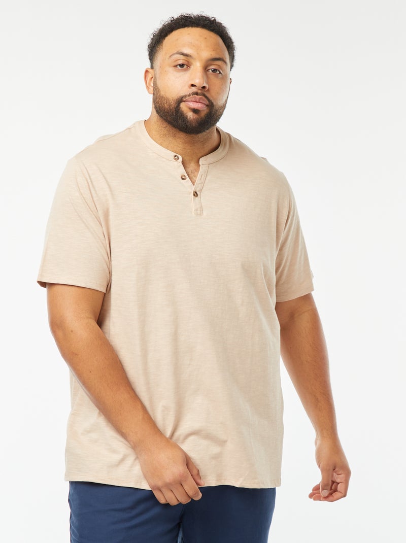 T-shirt met tuniekhals Biege - Kiabi
