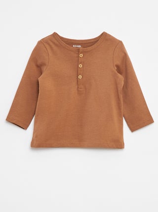 T-shirt met tuniekhals
