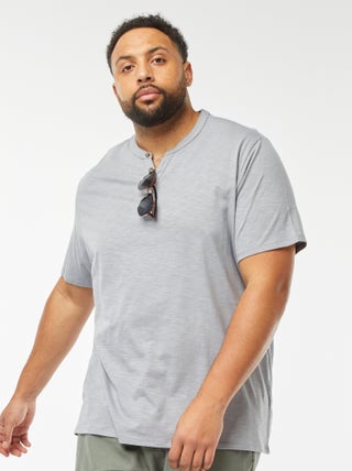 T-shirt met tuniekhals
