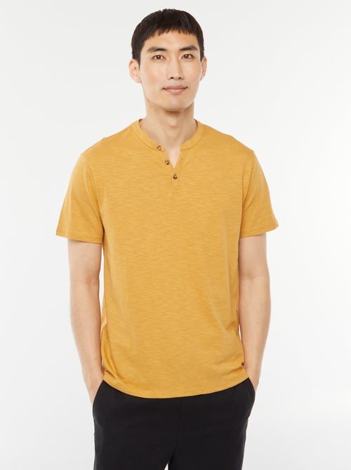 T-shirt met tuniekhals en korte mouw - Kiabi