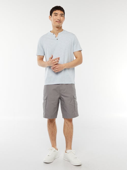 T-shirt met tuniekhals en korte mouw - Kiabi