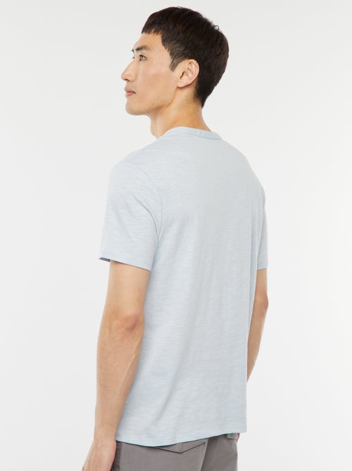 T-shirt met tuniekhals en korte mouw - Kiabi