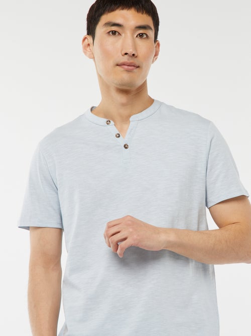 T-shirt met tuniekhals en korte mouw - Kiabi