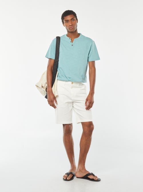 T-shirt met tuniekhals en korte mouw - Kiabi