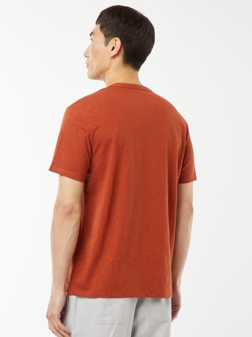 T-shirt met tuniekhals en korte mouw - Kiabi