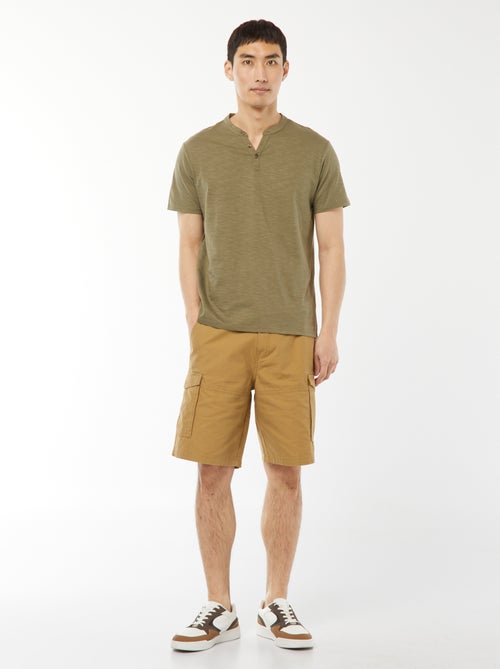 T-shirt met tuniekhals en korte mouw - Kiabi