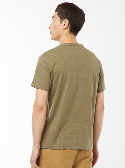 T-shirt met tuniekhals en korte mouw - Kiabi