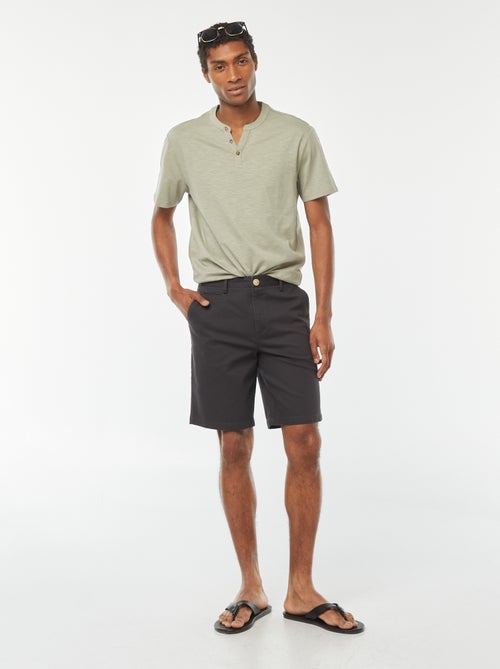 T-shirt met tuniekhals en korte mouw - Kiabi