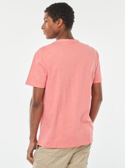 T-shirt met tuniekhals en korte mouw - Kiabi