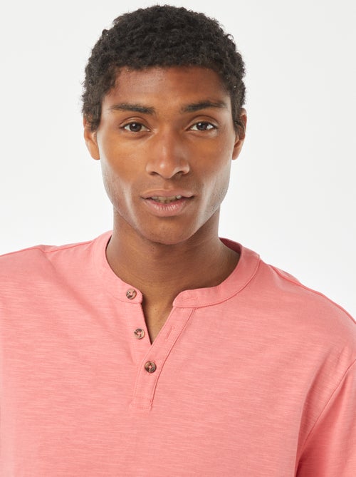 T-shirt met tuniekhals en korte mouw - Kiabi