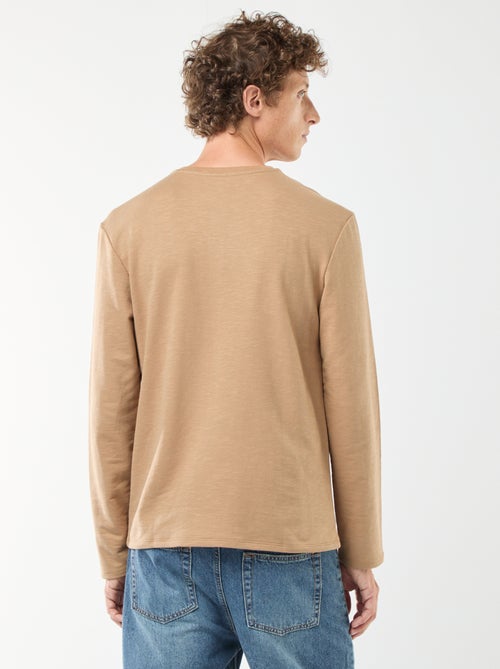 T-shirt met tuniekhals en lange mouw - Kiabi