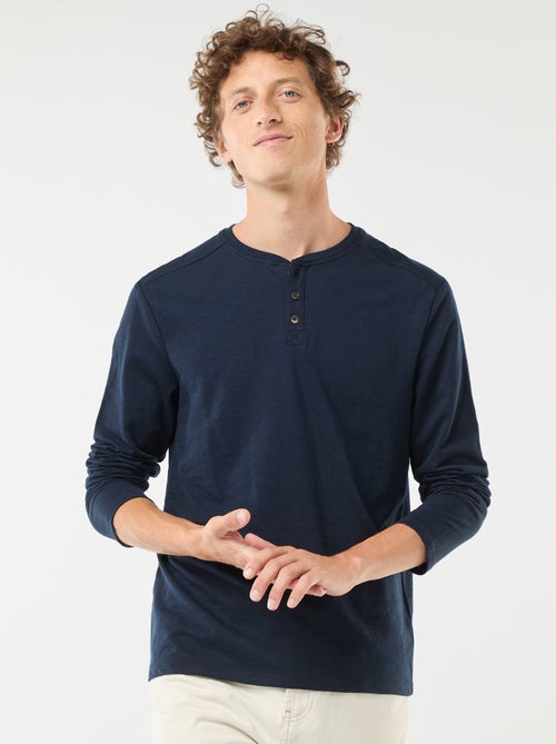 T-shirt met tuniekhals en lange mouw - Kiabi