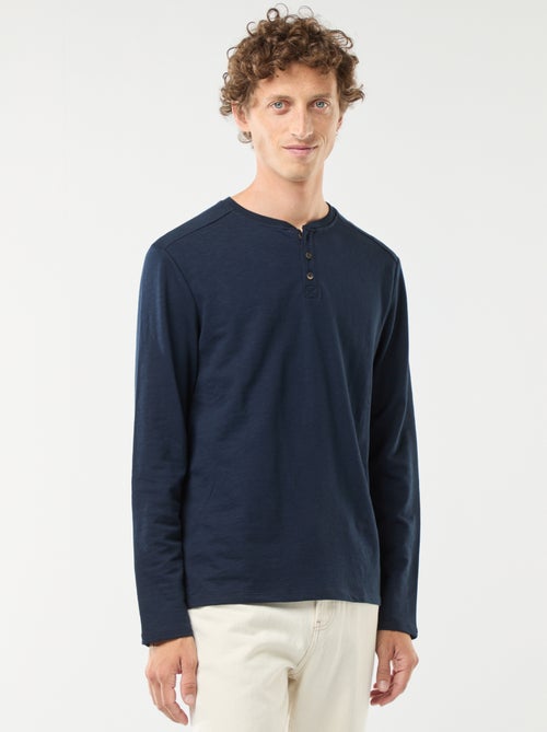 T-shirt met tuniekhals en lange mouw - Kiabi