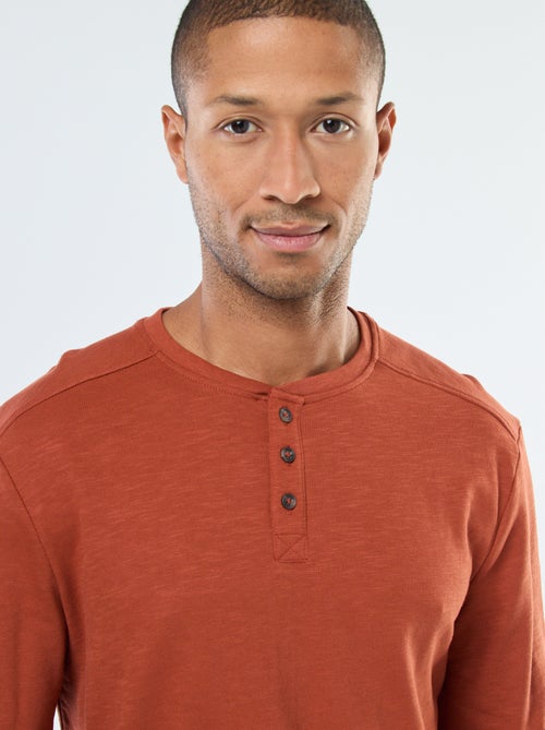 T-shirt met tuniekhals en lange mouw - Kiabi