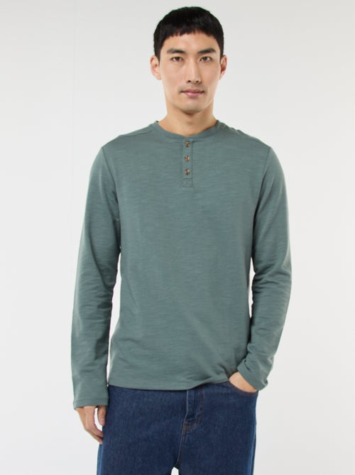 T-shirt met tuniekhals en lange mouw - Kiabi