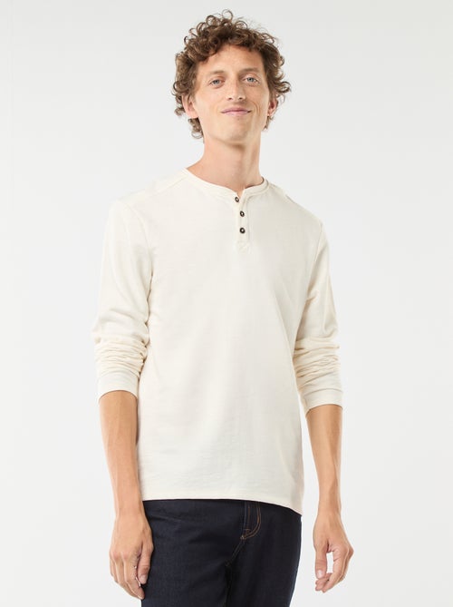 T-shirt met tuniekhals en lange mouw - Kiabi