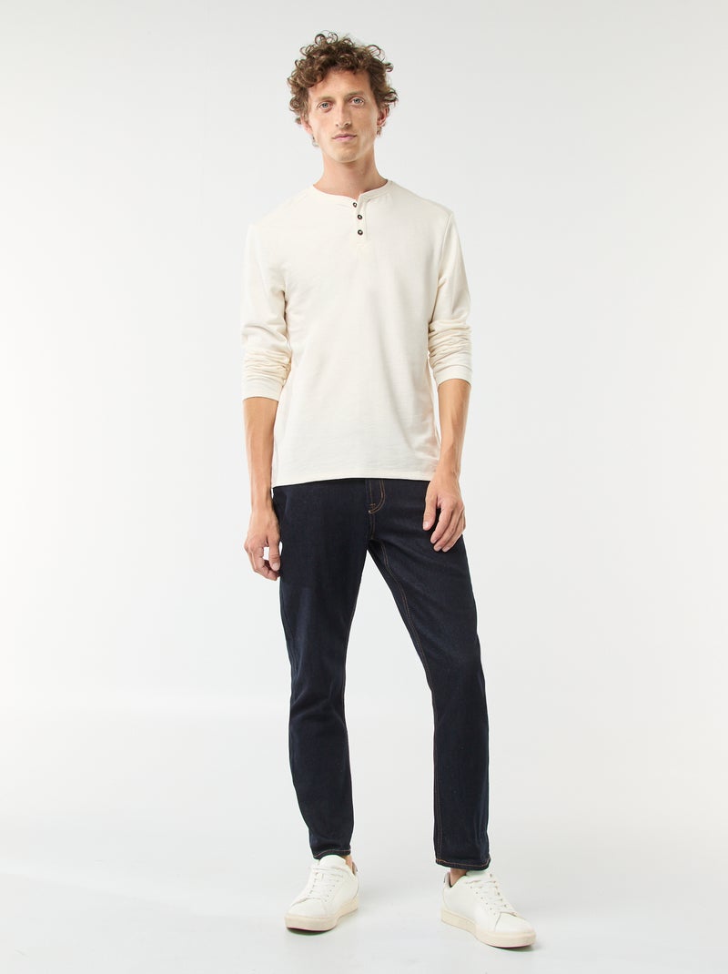T-shirt met tuniekhals en lange mouw Wit - Kiabi