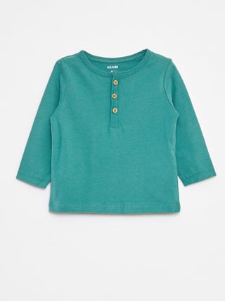 T-shirt met tuniekhals