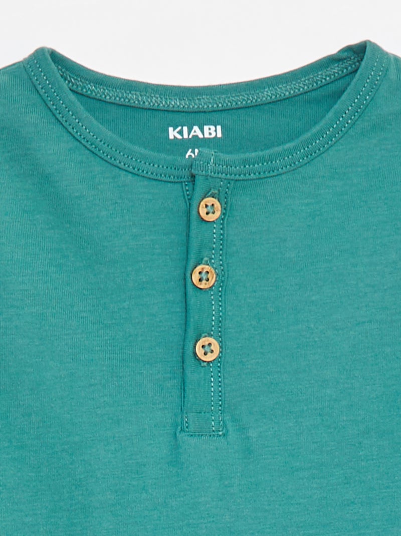 T-shirt met tuniekhals Groen - Kiabi