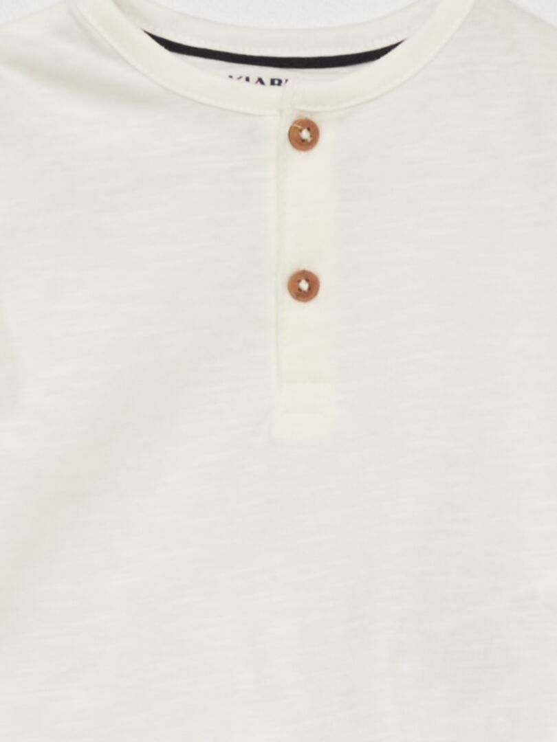 T-shirt met tuniekhals sneeuw wit - Kiabi