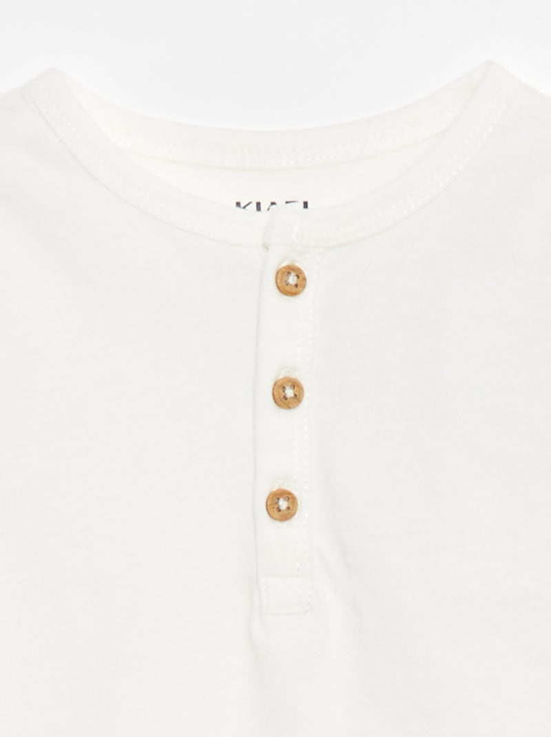 T-shirt met tuniekhals Wit - Kiabi