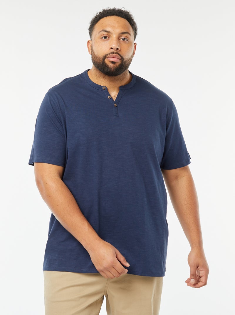 T-shirt met tuniekhals Zwart - Kiabi