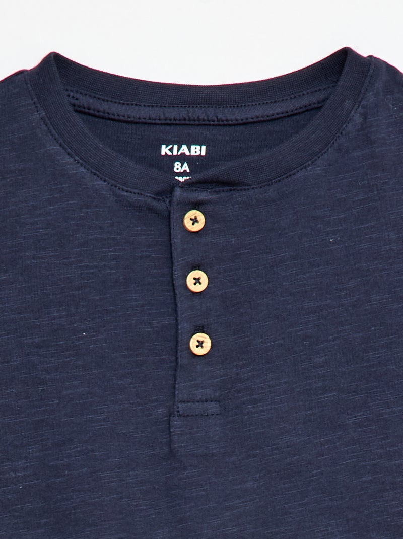 T-shirt met tuniekkraag Blauw - Kiabi