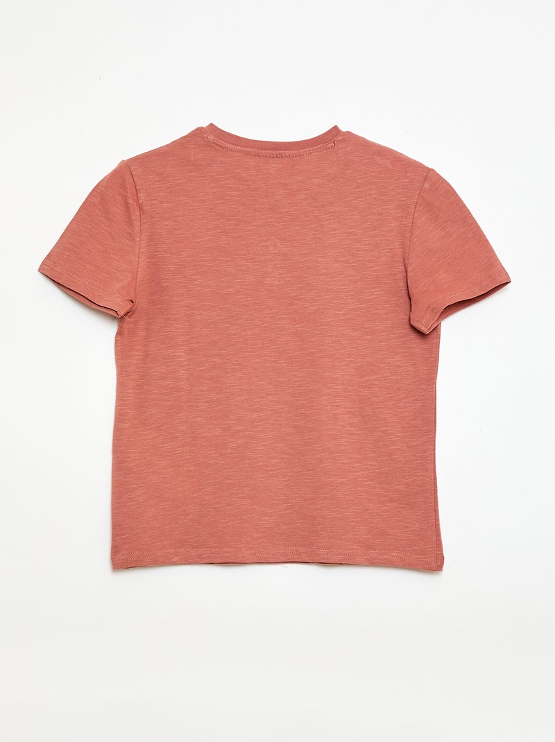 T-shirt met tuniekkraag Bruin - Kiabi