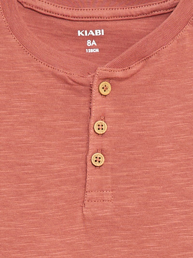 T-shirt met tuniekkraag Bruin - Kiabi