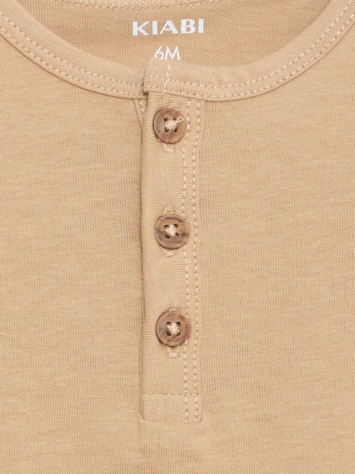 T-shirt met tuniekkraag en knoopjes - Kiabi