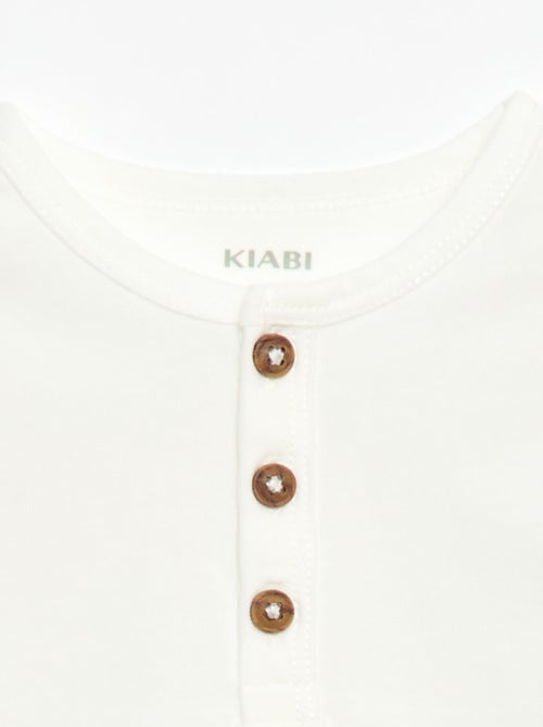 T-shirt met tuniekkraag en knoopjes - Kiabi