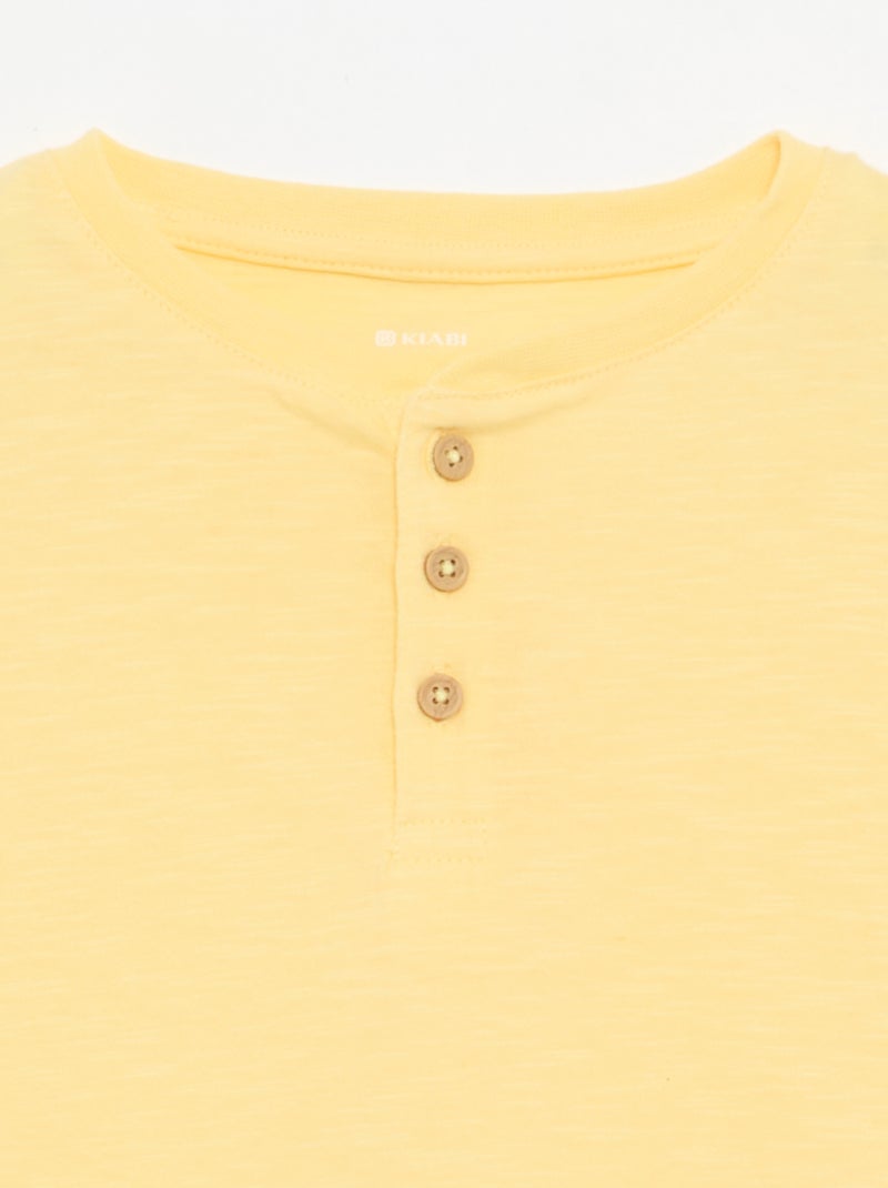 T-shirt met tuniekkraag Geel - Kiabi