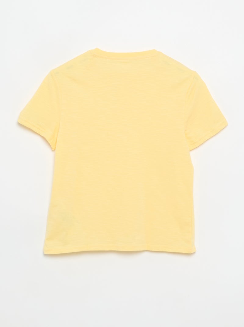 T-shirt met tuniekkraag Geel - Kiabi