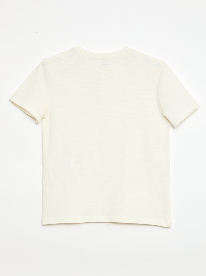 T-shirt met tuniekkraag Wit - Kiabi