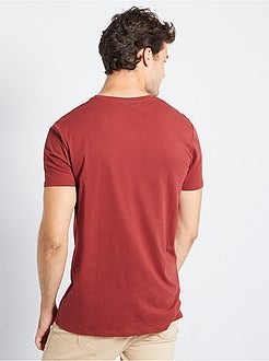 T-shirt met V-hals, 1,90 m+ - Kiabi