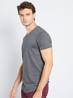 T-shirt met V-hals +1m90 - Kiabi