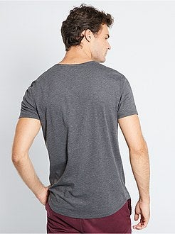 T-shirt met V-hals +1m90 - Kiabi