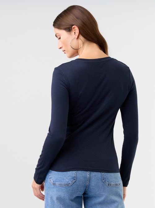 T-shirt met V-hals - Kiabi