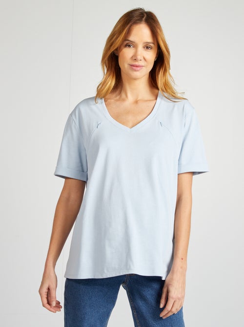 T-shirt met V-hals | Borstvoedingsmodel - Kiabi