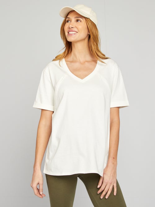 T-shirt met V-hals | Borstvoedingsmodel - Kiabi