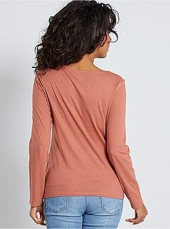 T-shirt met V-hals - Kiabi