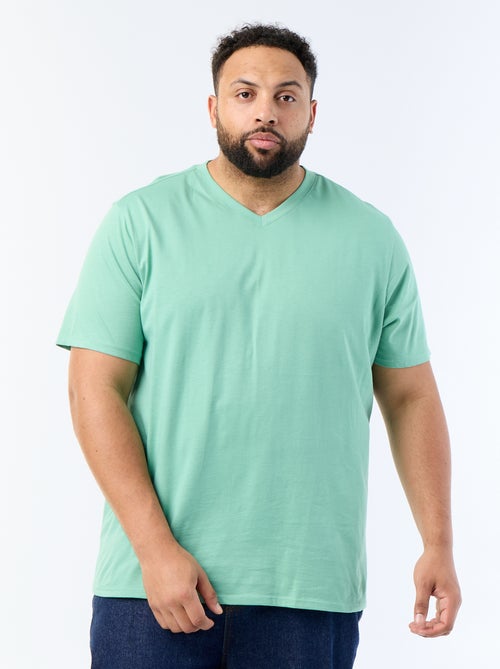 T-shirt met V-hals - Kiabi