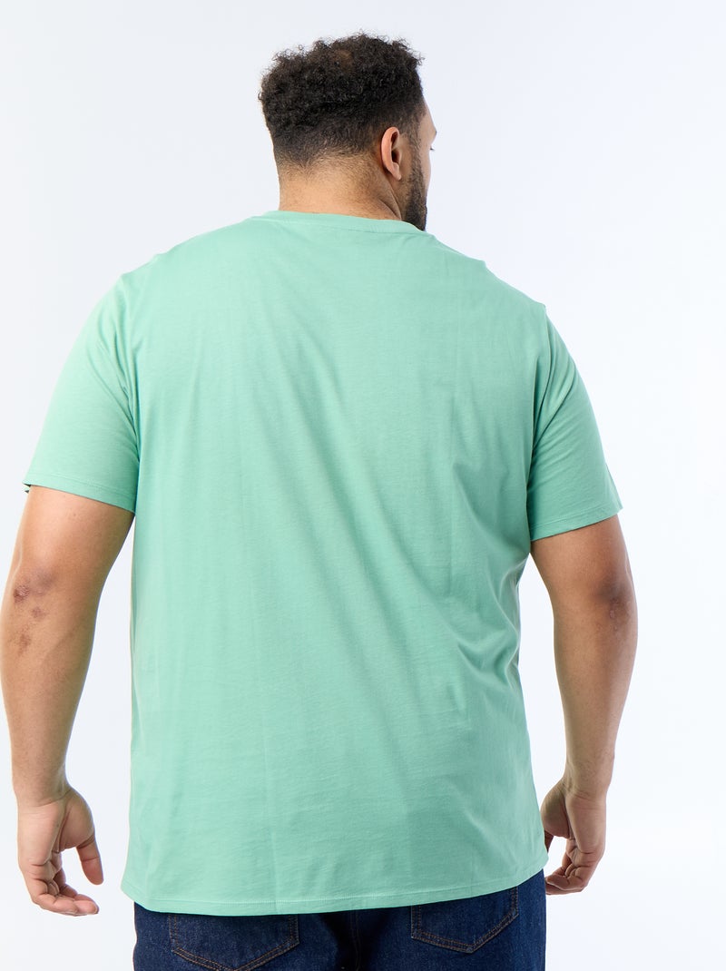 T-shirt met V-hals Groen - Kiabi