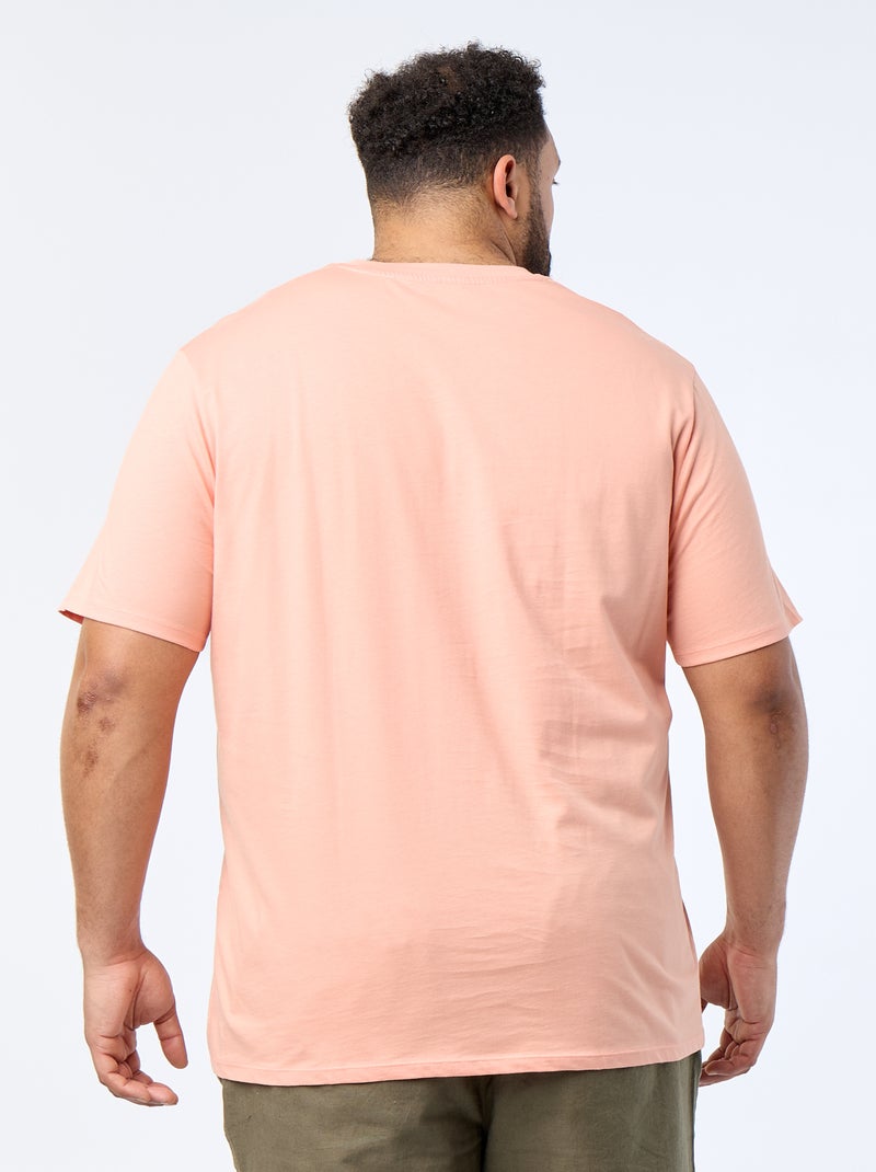 T-shirt met V-hals Oranje - Kiabi