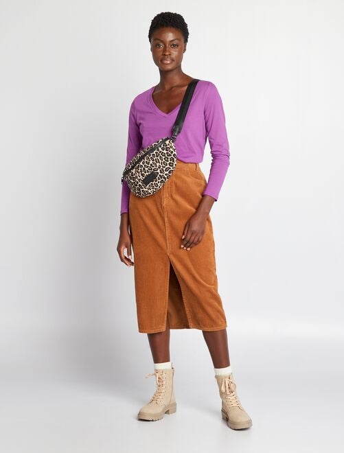 dames t shirt met v hals